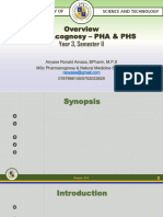 Overview of Pharmacognosy, Year 3, Class Semester 1 - 2022