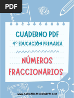 Cuaderno Numeros Fraccionarios - 4 Curso Educacion Primaria