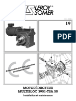 Motoréducteur Multibloc 3901-tSA 50: Installation Et Maintenance