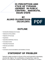 Nurses Perception and Practice of Typhoid Management in Public Health Centers