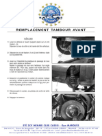 Remplacement Tambour Avant: Dépose