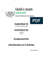 Part #1 Safi Ullah-Mphil-1 Introduction of 5 Articles