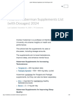 Andrew Huberman Supplements List (With Dosages) 2024