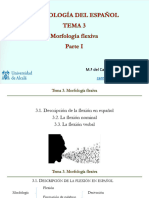 Tema 3.1. Morfología Del Español