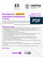 Simulado 34 (INÉDITO) - PAES UEMA 2025 - Gabaritaaí Vestibulares