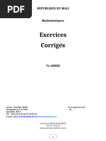 Exercice Corrigé Math 7ème