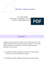 Applied Statistics Lecture 11