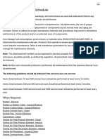 424 BACKHOE Maintenance Interval Schedule