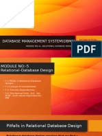 Module No 5 Relational Database Design