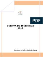 Cuenta de Inversion 2019. Provincia de Jujuy