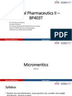 Micromeritics (Unit IV)