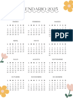 Calendario 2025 Minimalista Floral Blanco (14.5 X 20.5 CM) - 20241128 - 091339 - 0000