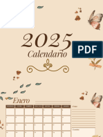 Beige and Brown Coffee Illustrative 2025 Monthly Calendar (23 X 18 CM) (23 - 20241128 - 091748 - 0000