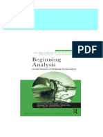 PDF Beginning Analysis On The Processes of Initiating Psychoanalysis Bernard Reith Download