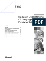 Module 2: Understanding C# Language Fundamentals