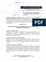 Proyecto de Ley Sobre Corrida de Toros y Pelea de Gallos