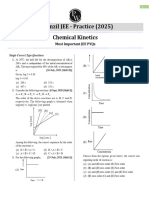 Chemical Kinetics - PYQ Sheet (Questions) - Manzil JEE 2025