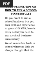 50 Powerful Tips On How To Run A School Successfully