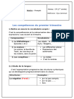 Compètences 1ère Année 2024 2025