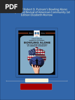 An Analysis of Robert D. Putnam's Bowling Alone: The Collapse and Revival of American Community 1st Edition Elizabeth Morrow