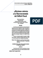 Reflexiones Entorno A La Macroeconomía Del Déficit Fiscal: Revista de Ciencias Sociales, Fces-Luz, Nueva Epoca