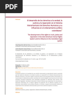 El Desarrollo de Los Derechos A La Verdad, La Justicia y La Reparación en El Sistema Interamericano de Derechos Humanos y Su Influencia en El Ordenamiento Jurídico Colombiano