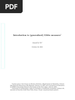 Introduction To (Generalized) Gibbs Measures: Semana de Mec Anica Estat Istica