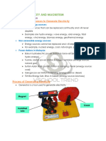 Electricity and Magnetism: Various Energy Resources To Generate Electricity