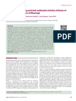 2021 HPTLC Fingerprinting and Anti-Asthmatic Activity of Roots