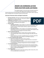 Summary On Hormone Action and Signal Trans Duction Slide