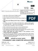 CBSE Class 12 Typography and Computer Applications Question Paper 2024