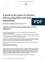 A Guide To The Types of Machine Learning Algorithms - SAS UK