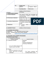 MATATAG Lesson Plan in Math 1 (Addition of Whole Numbers)