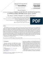 Effect of Water Absorption On The Thermal-Mechanical Propertiesof HTPB Modified DGEBA-based Epoxy Systems