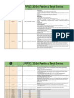 UPPSC 2024 Prelims Test Series: S.no. Date Type of Test Subject Name Syllabus