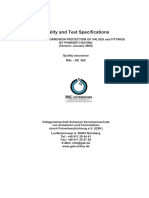 GSK Qality and Test Specifications