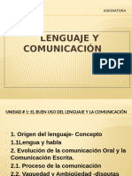 Diapositivas de Lenguaje y Comunicación Unidad I 2024