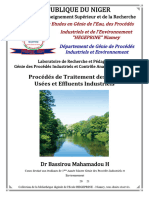 Cours-Procédés de Traitements Des Des Eaux Usées Et Effluents Industriels 2021-2022