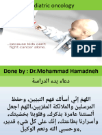 Pediatric Oncology: Done By: DR - Mohammad Hamadneh