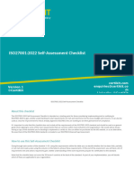 ISO27001 2022 Self Assessment Checklist V1