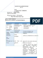 PDF Sesion de Aprendizaje de Cta 1ro Secundaria