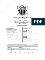 Caringbah 2023 Extension 1 Solutions