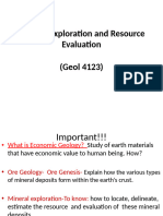 Mineral Exploration and Resource Evaluation