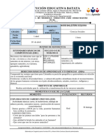 Formato Plan de Aula Primaria - Sede Principal Sociales