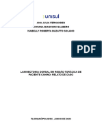 Laminactomia Dorsal em Região Torácica de Paciente Canino