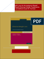 Effective Weight Loss An Acceptance Based Behavioral Approach Clinician Guide Treatments That Work 1st Edition Evan M. Forman