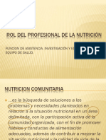 Rol Del Profesional de La Nutricion