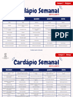 Cardapio Semanal - Campus I