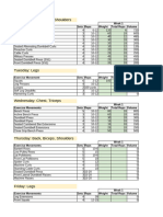 Ronnie Coleman Workout Routine Spreadsheet