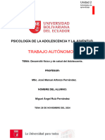 Tarea Autonoma 2 Psicología de La Adolescencia y La Juventud